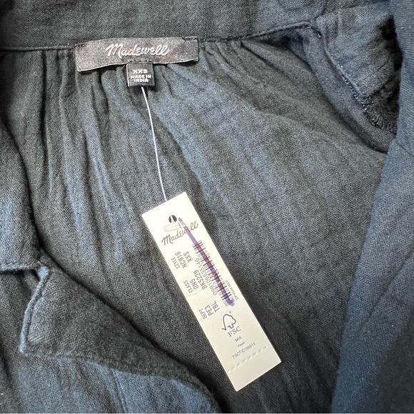 •new• MADEWELL Lightestspun Coverup Maxi Shirt Dress - Picture 10 of 12